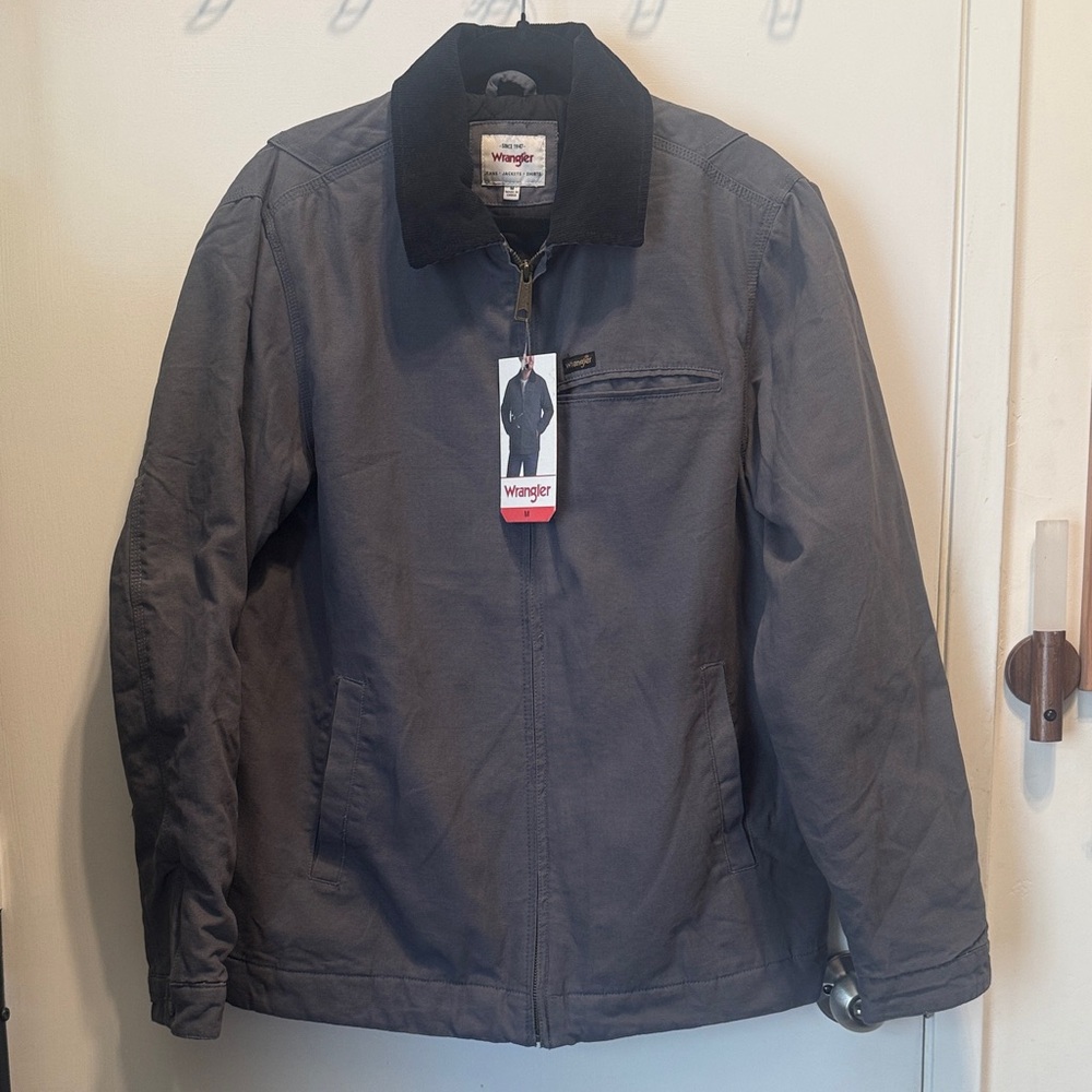Wrangler Men's Gray Canvas Work Jacket, NWT